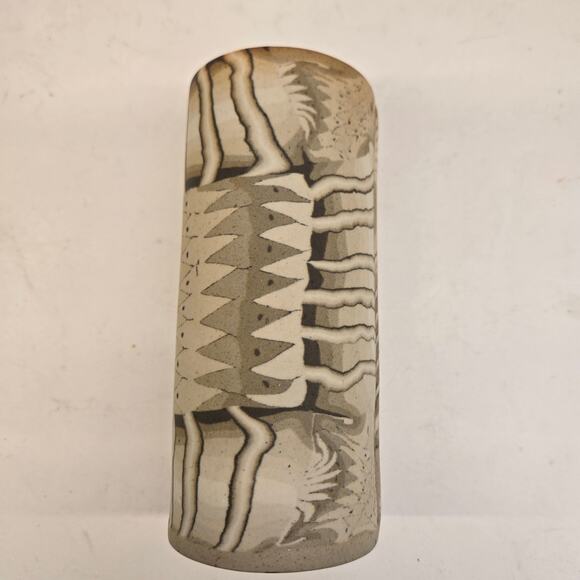 VTG Siegele and Haley Buzzard Mountain Pottery Signed 1995 Slab Vase Nerikomi - Picture 4 of 7